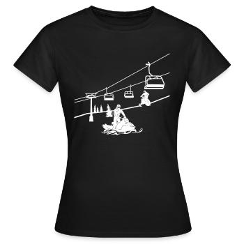 Conducteur de motoneige Motoneige Motoneige - T-shirt Femme - noir - Devant - AI Model Female 172 dark (172cm)