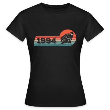 Motocycliste né en 1994 Anniversaire Cyclomoteur - T-shirt Femme - noir - Devant - AI Model Female 172 dark (172cm)