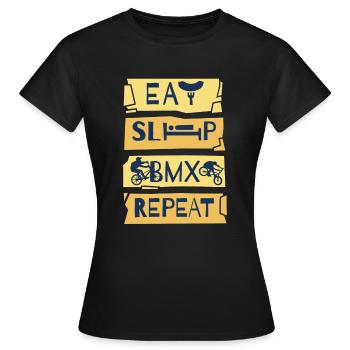 BMX Cycliste BMX Vélo BMX Rampe BMX BMX Vélo - T-shirt Femme - noir - Devant - AI Model Female 172 dark (172cm)