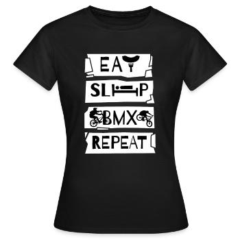 BMX Cycliste BMX Vélo BMX Rampe BMX BMX Vélo - T-shirt Femme - noir - Devant - AI Model Female 172 dark (172cm)