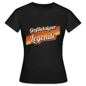 Illustrator Geburtstag als Legende geboren - Frauen T-Shirt - Schwarz - Vorne - AI Model Female 172 dark (172cm)
