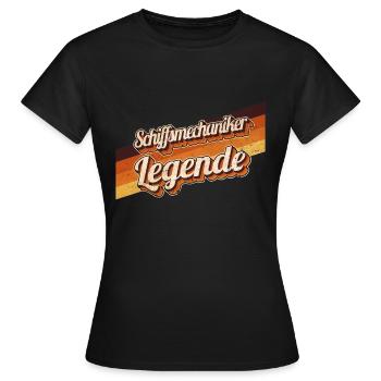 Motorenwärter Geburtstag Legende geboren - Frauen T-Shirt - Schwarz - Vorne - AI Model Female 172 dark (172cm)
