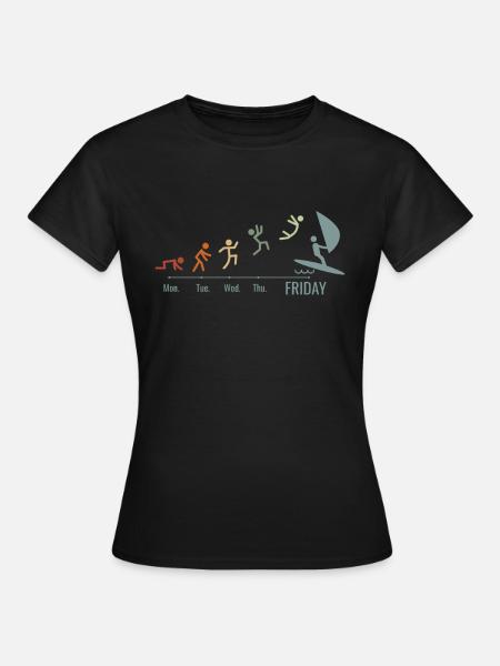 Planche à voile Planche de surf Week-end de planche à voile - T-shirt Femme - noir