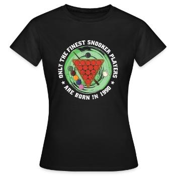 Joueur de snooker Snooker né en 1990 Anniversaire - T-shirt Femme - noir - Devant - AI Model Female 172 dark (172cm)