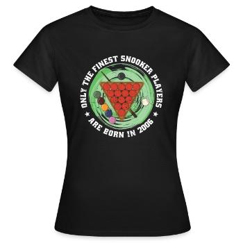 Joueur de snooker Snooker né 2006 anniversaire - T-shirt Femme - noir - Devant - AI Model Female 172 dark (172cm)