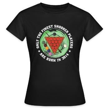 Joueur de snooker Snooker né 2014 anniversaire - T-shirt Femme - noir - Devant - AI Model Female 172 dark (172cm)