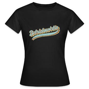BWL Vintage Betriebswirtin - Frauen T-Shirt - Schwarz - Vorne - AI Model Female 172 dark (172cm)
