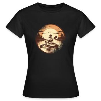 CANOË Kayak Canadier-Canoë Kayak Canoë-Canoë - T-shirt Femme - noir - Devant - AI Model Female 172 dark (172cm)