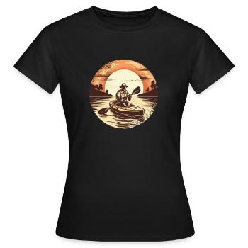 Canoë Canoë-Kayak Canoë-Kayak Canoë-Canoë - T-shirt Femme - noir - Devant - AI Model Female 172 dark (172cm)