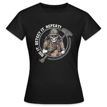 Détection des détecteurs Sondes de sondage - T-shirt Femme - noir - Devant - AI Model Female 172 dark (172cm)