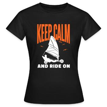 Sand Sailing, Windracer, Land Sailing, Land Sailor - Women's T-Shirt - black - Front - AI Model Female 172 dark (172cm)