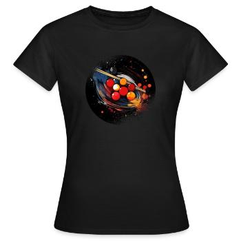 Jeu de snooker Table de snooker Boules de snooker vintage - T-shirt Femme - noir - Devant - AI Model Female 172 dark (172cm)