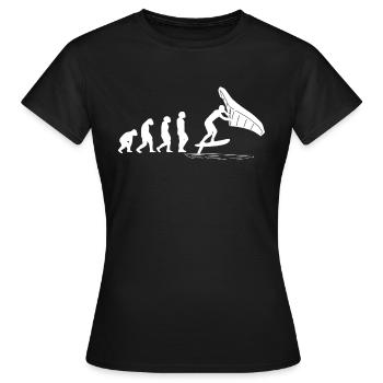 Wingfoil Surfer Wingfoiling Board Evolution - T-shirt Femme - noir - Devant - AI Model Female 172 dark (172cm)