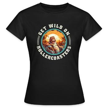 Amusement Park, Fair, Fairground, Funfair - Women's T-Shirt - black - Front - AI Model Female 172 dark (172cm)