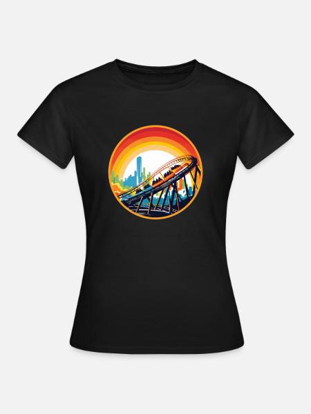 Amusement Park, Fair, Fairground, Funfair - Women's T-Shirt - black