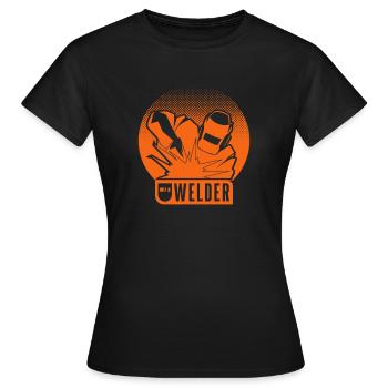 Schweißer schweissen Schweißgerät Schweisser - Frauen T-Shirt - Schwarz - Vorne - AI Model Female 172 dark (172cm)