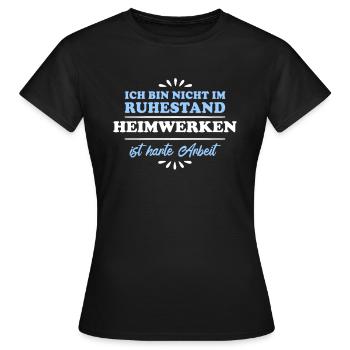 Retraite Retraité Retraité Amélioration de l’habitat - T-shirt Femme - noir - Devant - AI Model Female 172 dark (172cm)
