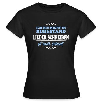 Retraité Compositeur-compositeur - T-shirt Femme - noir - Devant - AI Model Female 172 dark (172cm)