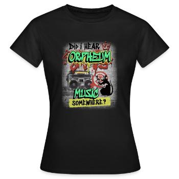 Dortmunder Discothek 80er 90er Wave-Musik Orpheum - Frauen T-Shirt - Schwarz - Vorne - AI Model Female 172 dark (172cm)