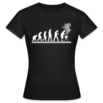 BBQ Barbecue Evolution grillen Barbecue-Grill - Frauen T-Shirt - Schwarz - Vorne - AI Model Female 172 dark (172cm)