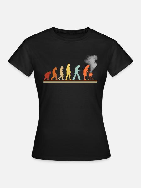 BBQ Barbecue Evolution grillen Barbecue-Grill - Frauen T-Shirt - Schwarz