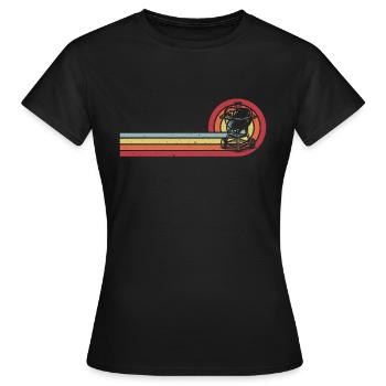 BBQ Barbecue Vintage grillen Barbecue-Grill - Frauen T-Shirt - Schwarz - Vorne - AI Model Female 172 dark (172cm)
