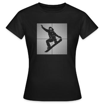 Snowboard Snowboard Remontée mécanique Snowboarder - T-shirt Femme - noir - Devant - AI Model Female 172 dark (172cm)