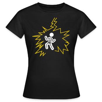 lightning strike - Women's T-Shirt - black - Front - AI Model Female 172 dark (172cm)