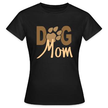 Dog Mom. Dog mom. - Women's T-Shirt - black - Front - AI Model Female 172 dark (172cm)