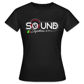 t-shirt sound system - T-shirt Femme - noir - Devant - AI Model Female 172 dark (172cm)