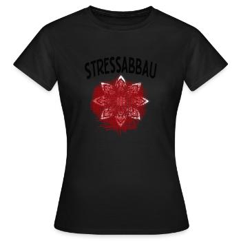 La réduction du stress Mandala qui est stressé ici ? - T-shirt Femme - noir - Devant - AI Model Female 172 dark (172cm)