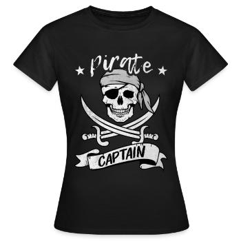 Pirates capitaine pirate pavillon pirate navigateur pirate - T-shirt Femme - noir - Devant - AI Model Female 172 dark (172cm)