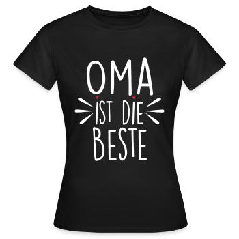 Oma Ist Die Beste - Frauen T-Shirt - Schwarz - Vorne - AI Model Female 172 dark (172cm)