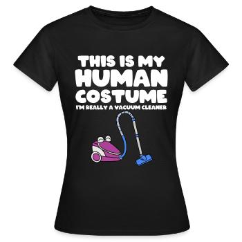 Staubsauger Reinigung Reinigungskraft Geschenk - Frauen T-Shirt - Schwarz - Vorne - AI Model Female 172 dark (172cm)