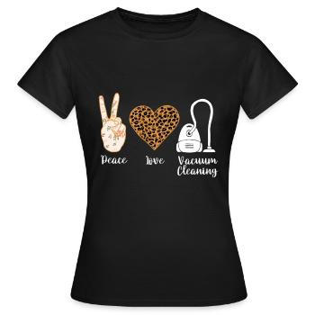 Staubsauger Reinigung Reinigungskraft Geschenk - Frauen T-Shirt - Schwarz - Vorne - AI Model Female 172 dark (172cm)