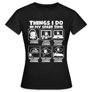 Staubsauger Reinigung Reinigungskraft Geschenk - Frauen T-Shirt - Schwarz - Vorne - AI Model Female 172 dark (172cm)