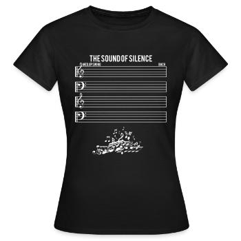 The Sound Of Silence - Frauen T-Shirt - Schwarz - Vorne - AI Model Female 172 dark (172cm)