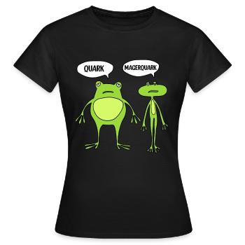 Quar quark faible en gras - T-shirt Femme - noir - Devant - AI Model Female 172 dark (172cm)
