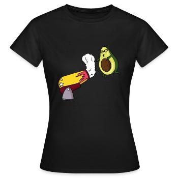 Avocado Zirkus Kanone - Frauen T-Shirt - Schwarz - Vorne - AI Model Female 172 dark (172cm)