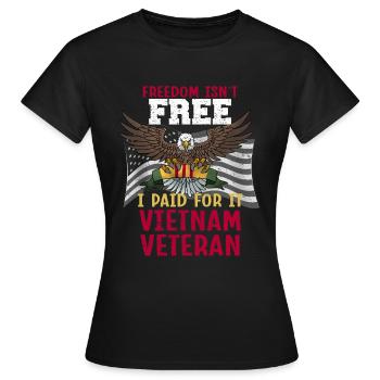 Vétéran du Vietnam - T-shirt Femme - noir - Devant - AI Model Female 172 dark (172cm)
