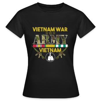 Vétéran du Vietnam - T-shirt Femme - noir - Devant - AI Model Female 172 dark (172cm)