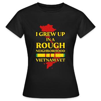 Vétéran du Vietnam - T-shirt Femme - noir - Devant - AI Model Female 172 dark (172cm)