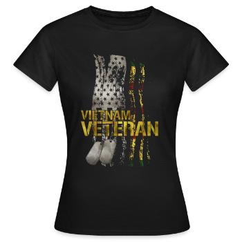 Vétéran du Vietnam - T-shirt Femme - noir - Devant - AI Model Female 172 dark (172cm)
