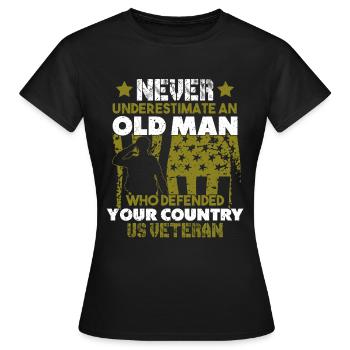 Vétéran du Vietnam - T-shirt Femme - noir - Devant - AI Model Female 172 dark (172cm)