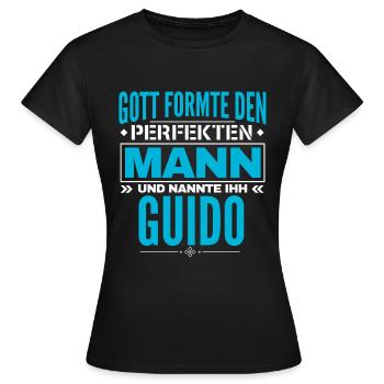 Guido Name Design - Frauen T-Shirt - Schwarz - Vorne - AI Model Female 172 dark (172cm)