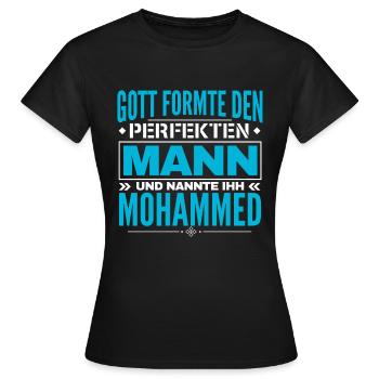 Mohammed Name Design - Frauen T-Shirt - Schwarz - Vorne - AI Model Female 172 dark (172cm)