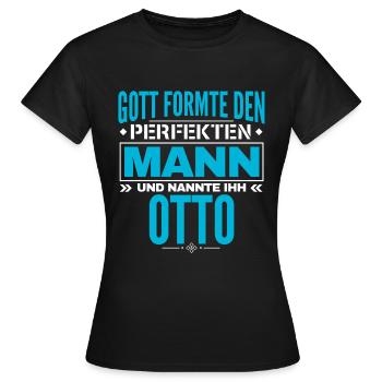 Otto Name Design - Frauen T-Shirt - Schwarz - Vorne - AI Model Female 172 dark (172cm)