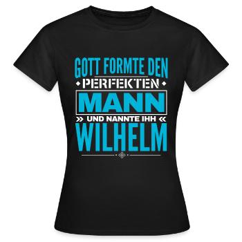 Wilhelm Name Design - Frauen T-Shirt - Schwarz - Vorne - AI Model Female 172 dark (172cm)