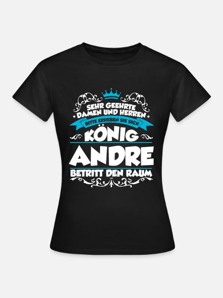 Andre Name Design - Frauen T-Shirt - Schwarz
