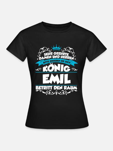 Emil Name Design - Frauen T-Shirt - Schwarz